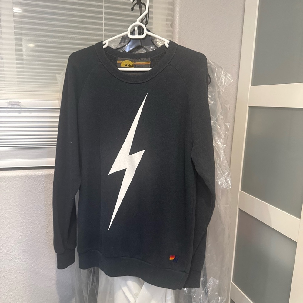 AVIATOR NATION LIGHTING BOLT CREW NECK. - Picture 1 of 1